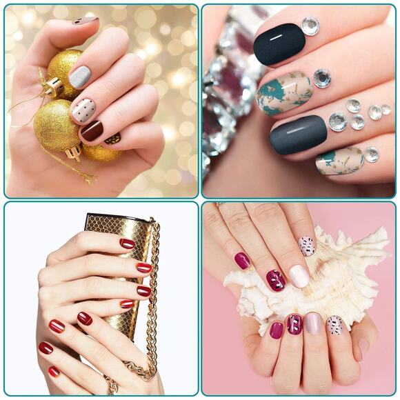 294 Pieces Full Wrap Nail Polish Strips – 21 Sheets Self-Adhesive Nail Stickers - Picture 3 of 5